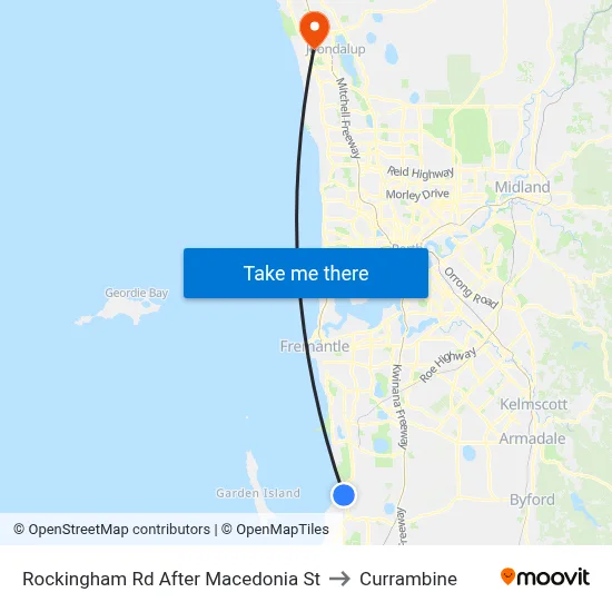 Rockingham Rd After Macedonia St to Currambine map