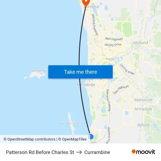 Patterson Rd Before Charles  St to Currambine map