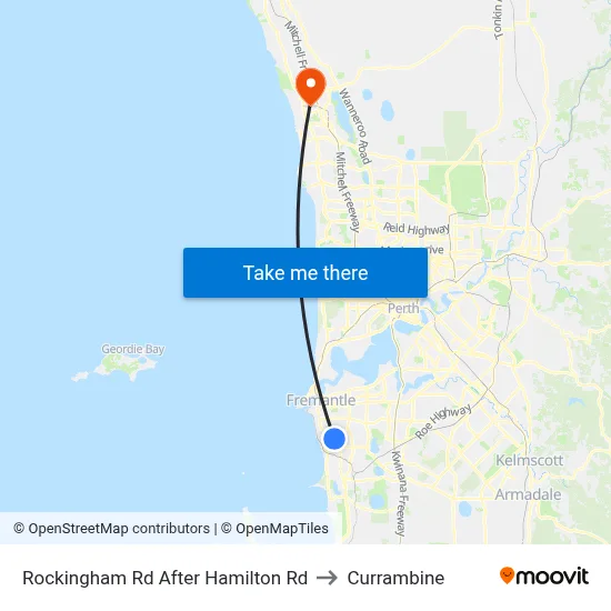 Rockingham Rd After Hamilton Rd to Currambine map