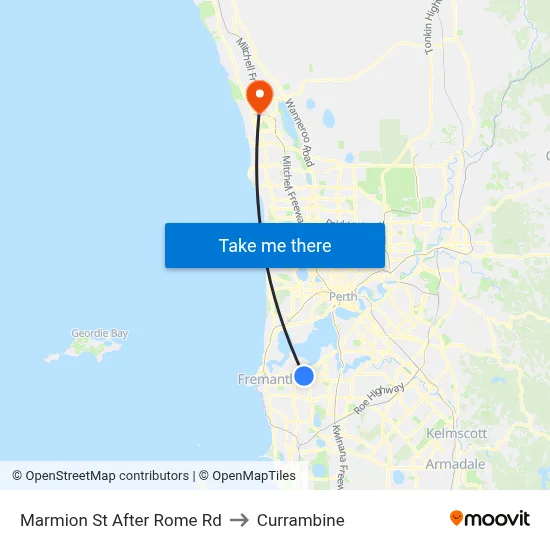 Marmion St After Rome Rd to Currambine map