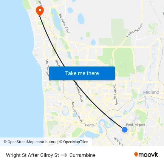 Wright St After Gilroy St to Currambine map