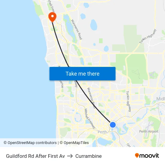 Guildford Rd After First Av to Currambine map