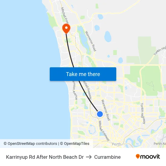 Karrinyup Rd After North Beach Dr to Currambine map