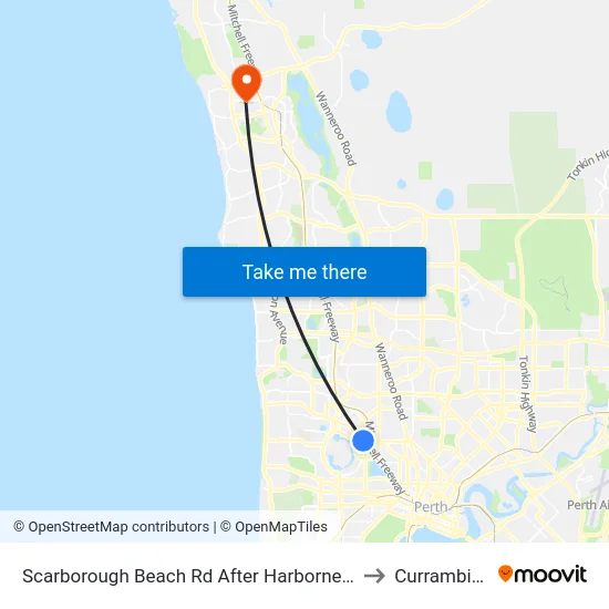 Scarborough Beach Rd After Harborne St to Currambine map