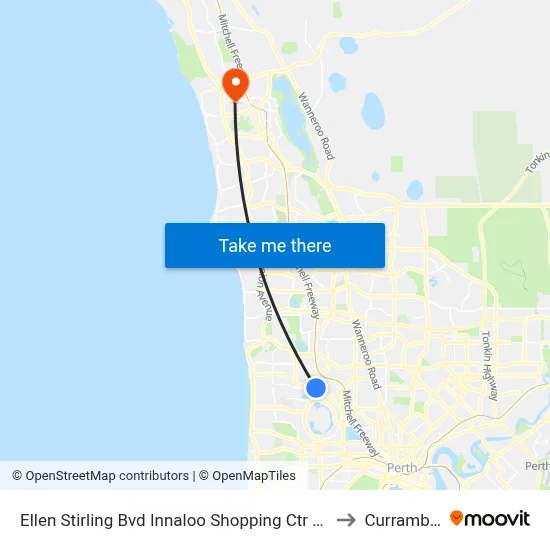 Ellen Stirling Bvd Innaloo Shopping Ctr Cat Id 4 to Currambine map