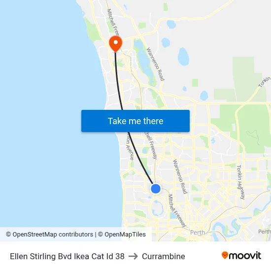 Ellen Stirling Bvd Ikea Cat Id 38 to Currambine map