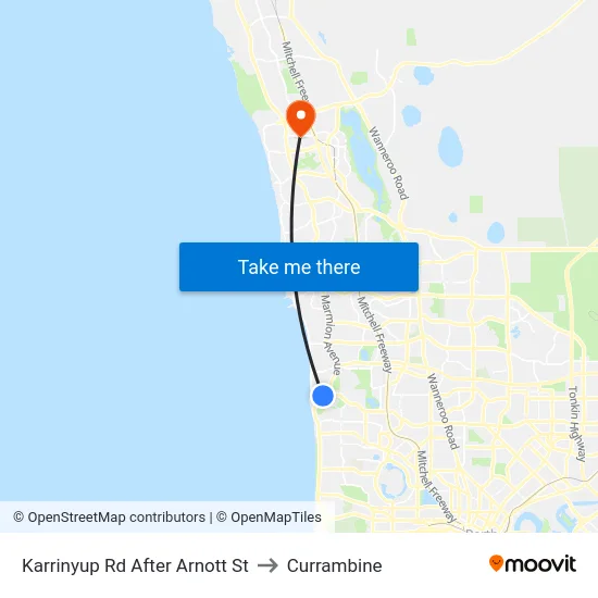 Karrinyup Rd After Arnott St to Currambine map