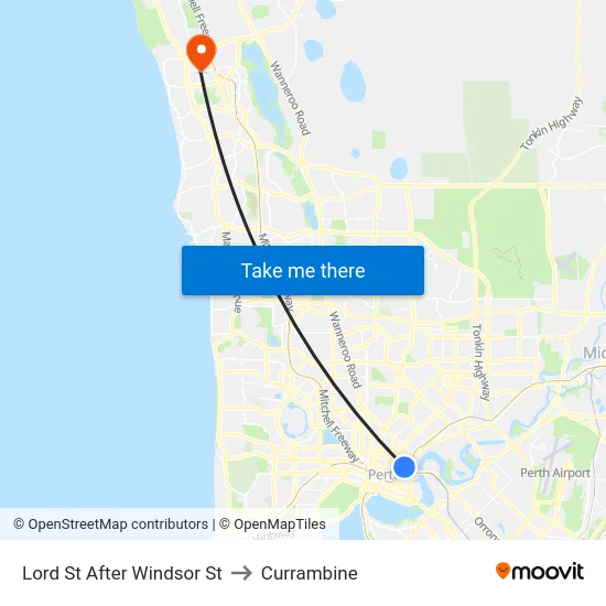 Lord St After Windsor St to Currambine map
