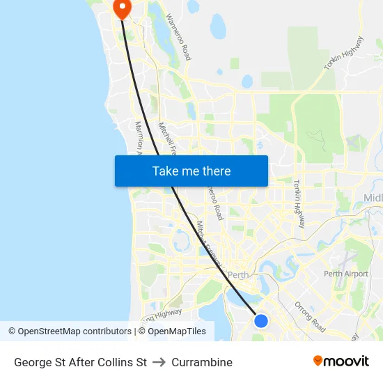 George St After Collins St to Currambine map
