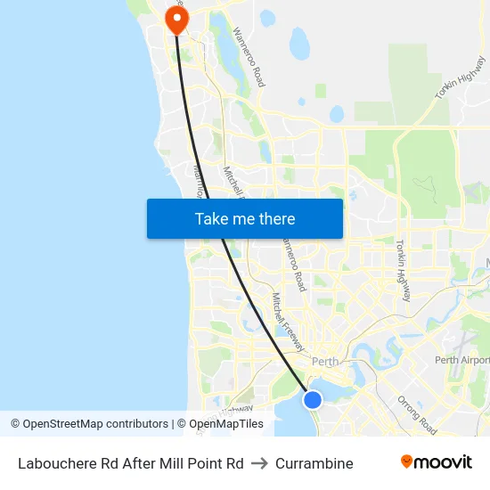 Labouchere Rd After Mill Point Rd to Currambine map