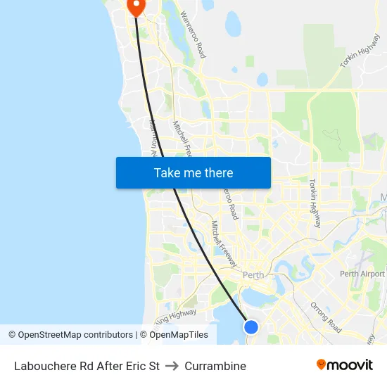Labouchere Rd After Eric St to Currambine map