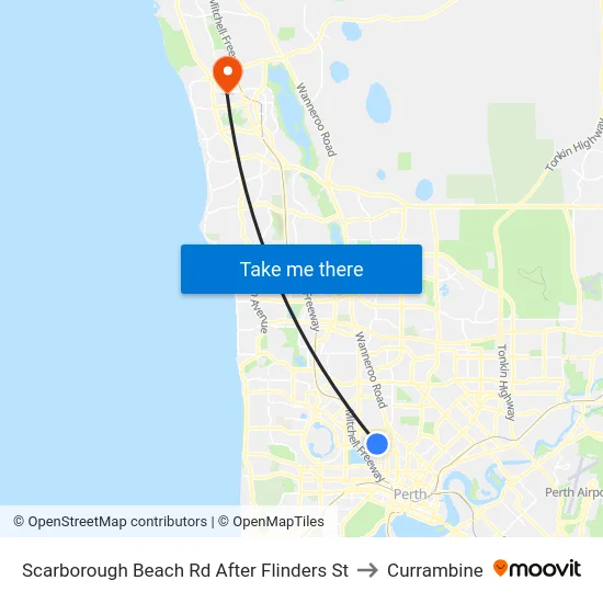 Scarborough Beach Rd After Flinders St to Currambine map