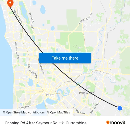 Canning Rd After Seymour Rd to Currambine map