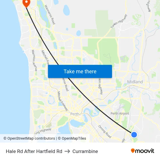 Hale Rd After Hartfield Rd to Currambine map