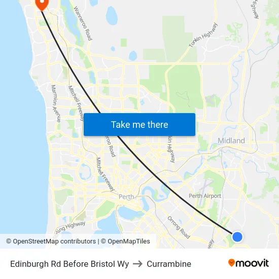 Edinburgh Rd Before Bristol Wy to Currambine map