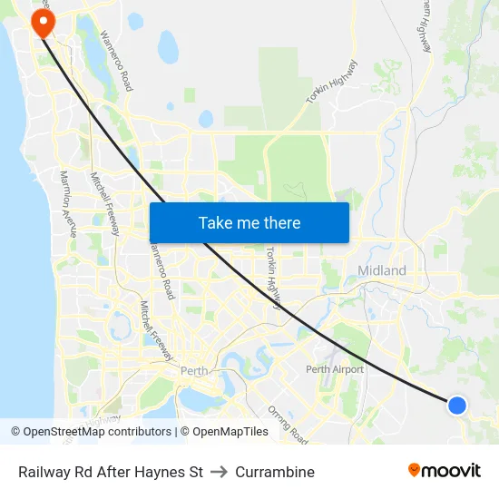 Railway Rd After Haynes St to Currambine map