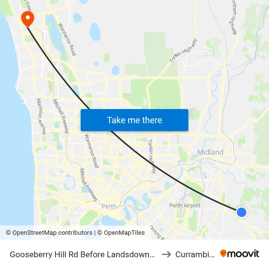 Gooseberry Hill Rd Before Landsdowne Rd to Currambine map