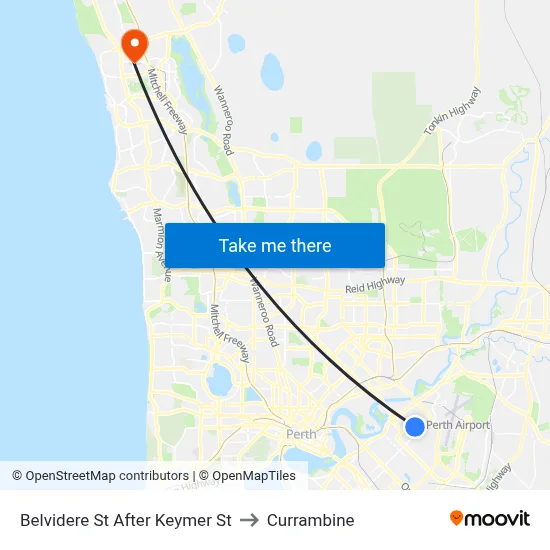 Belvidere St After Keymer St to Currambine map