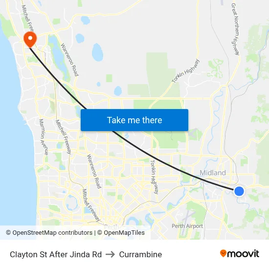 Clayton St After Jinda Rd to Currambine map