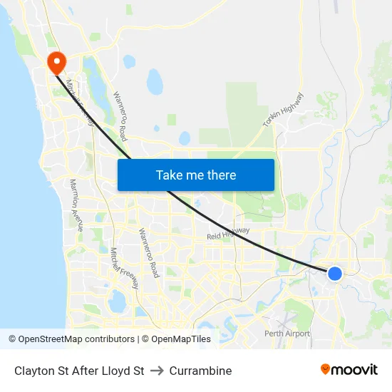 Clayton St After Lloyd St to Currambine map