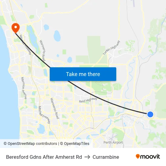 Beresford Gdns After Amherst Rd to Currambine map