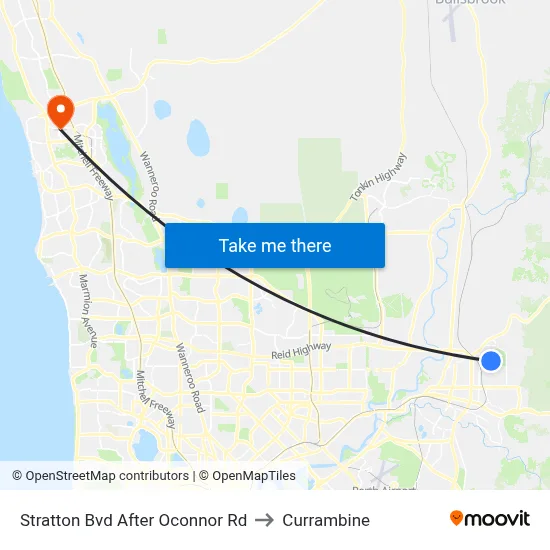 Stratton Bvd After Oconnor Rd to Currambine map