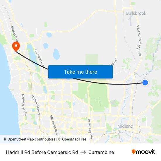 Haddrill Rd Before Campersic Rd to Currambine map