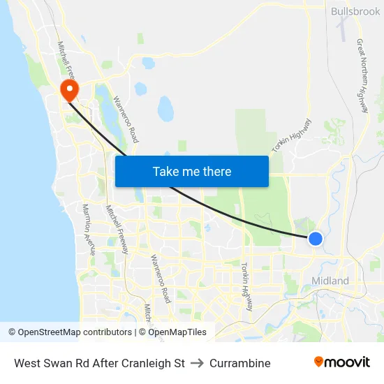 West Swan Rd After Cranleigh St to Currambine map