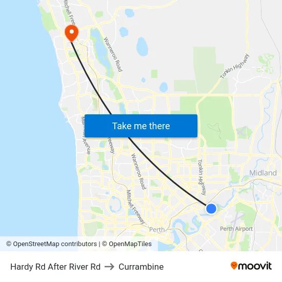 Hardy Rd After River Rd to Currambine map