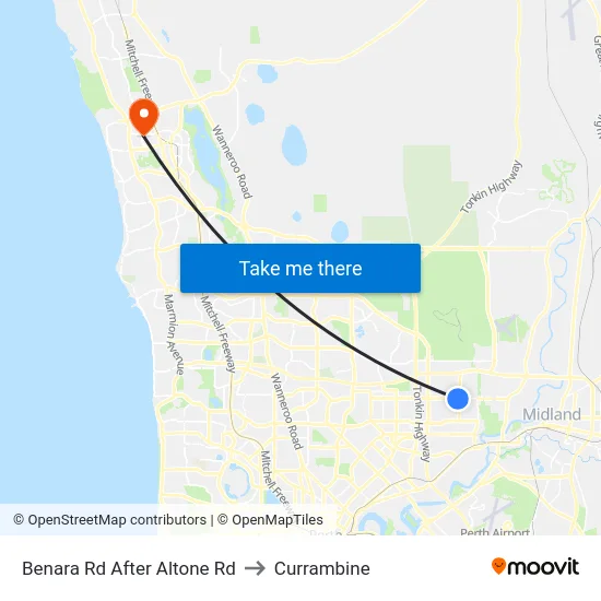 Benara Rd After Altone Rd to Currambine map