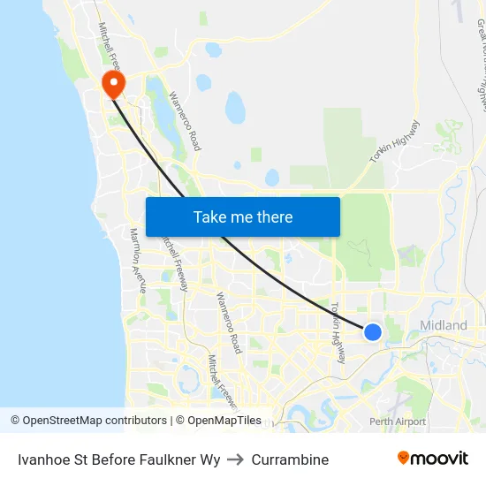 Ivanhoe St Before Faulkner Wy to Currambine map
