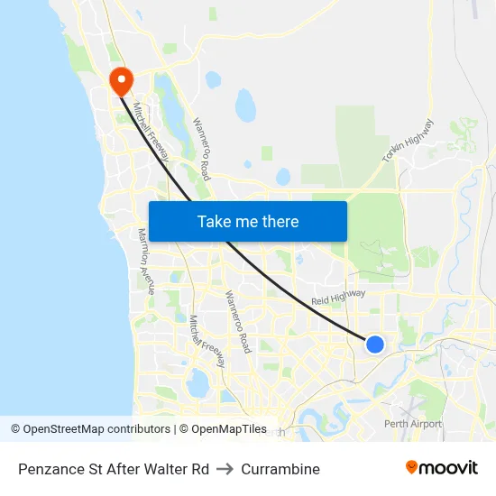 Penzance St After Walter Rd to Currambine map