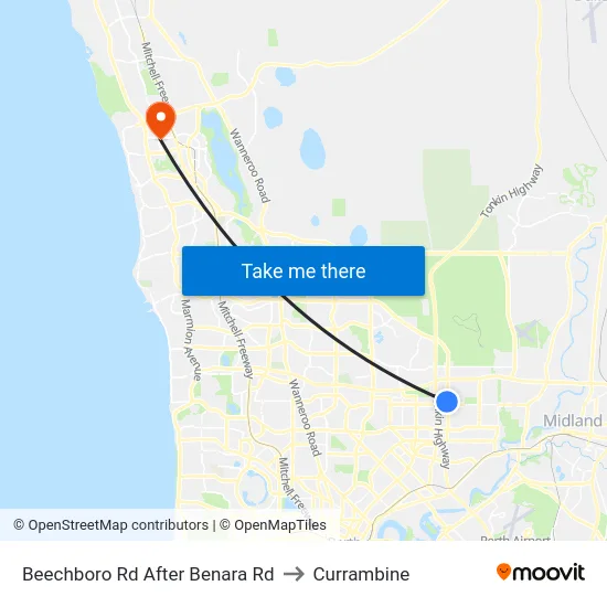 Beechboro Rd After Benara Rd to Currambine map