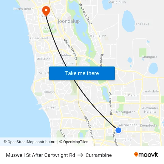 Muswell St After Cartwright Rd to Currambine map