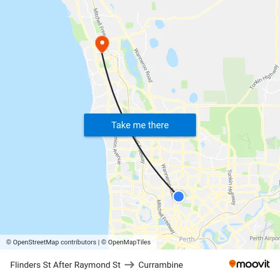 Flinders St After Raymond St to Currambine map