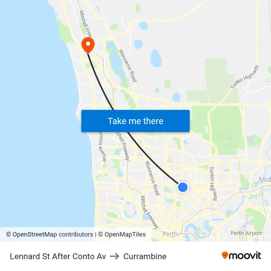 Lennard St After Conto Av to Currambine map