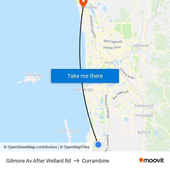 Gilmore Av After Wellard Rd to Currambine map