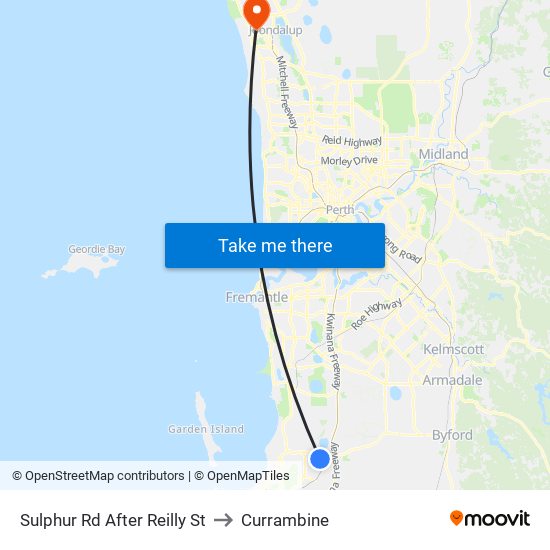 Sulphur Rd After Reilly St to Currambine map