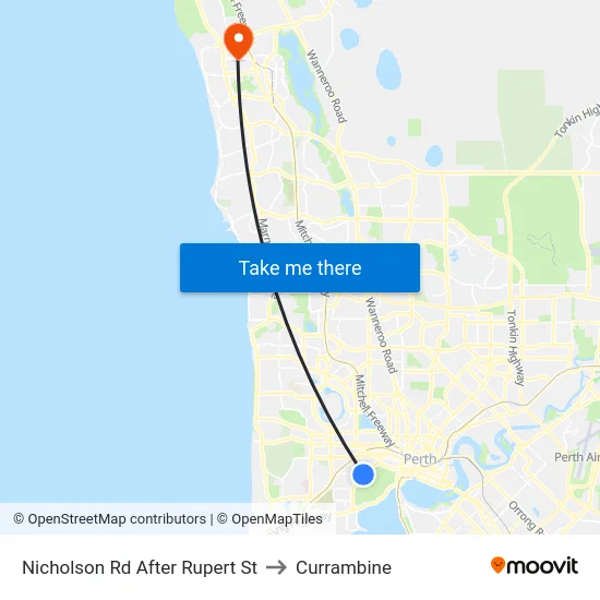 Nicholson Rd After Rupert St to Currambine map