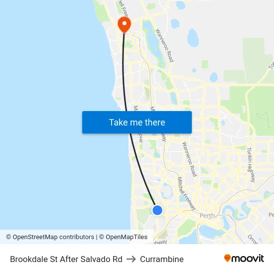 Brookdale St After Salvado Rd to Currambine map