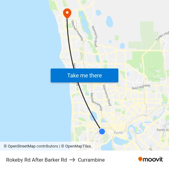 Rokeby Rd After Barker Rd to Currambine map