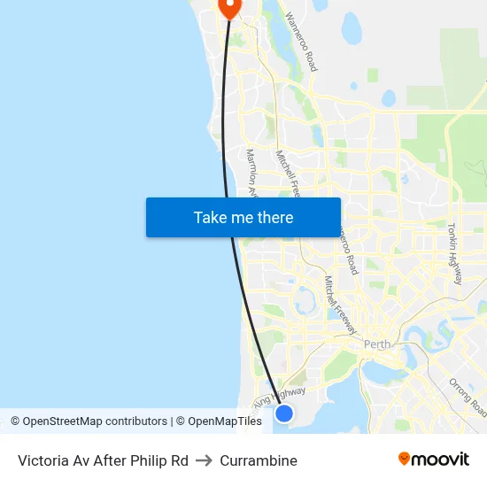 Victoria Av After Philip Rd to Currambine map