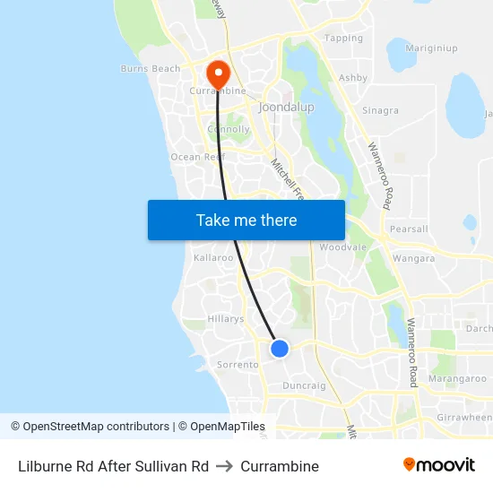 Lilburne Rd After Sullivan Rd to Currambine map