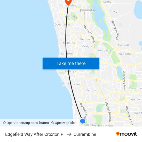 Edgefield Way After Croxton Pl to Currambine map
