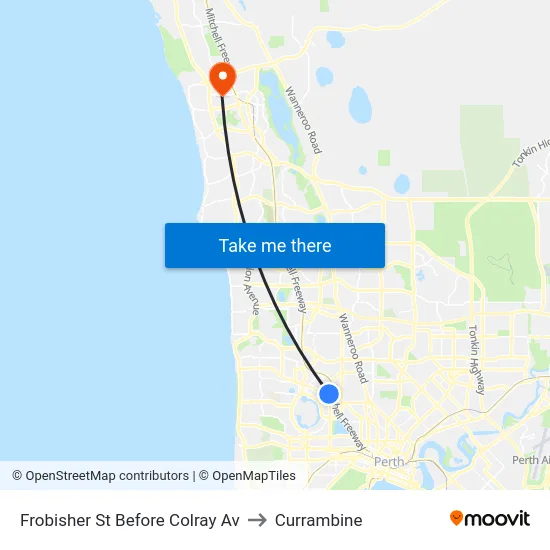 Frobisher St Before Colray Av to Currambine map