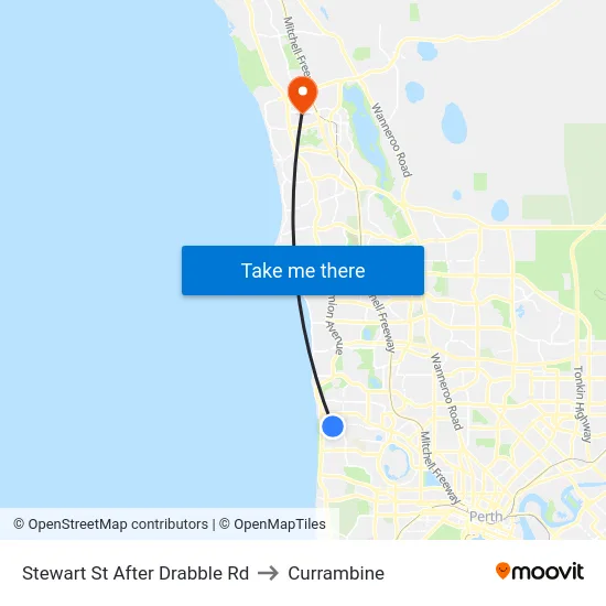 Stewart St After Drabble Rd to Currambine map