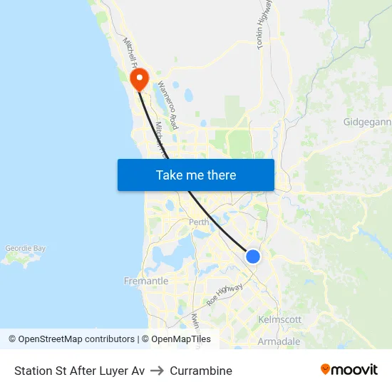 Station St After Luyer Av to Currambine map