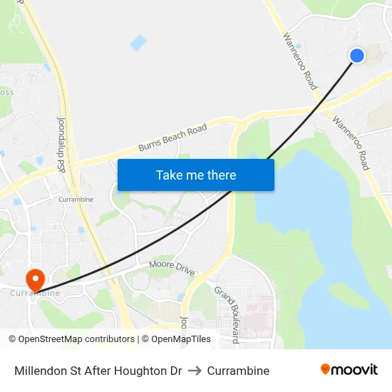 Millendon St After Houghton Dr to Currambine map