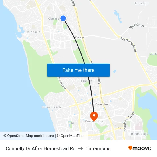Connolly Dr After Homestead Rd to Currambine map
