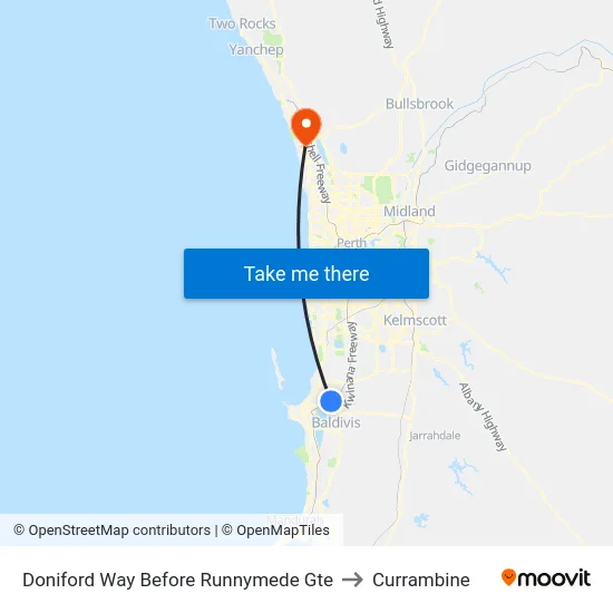 Doniford Way Before Runnymede Gte to Currambine map